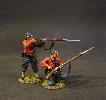 Two Infantry Firing and Loading Set #1, 11th Regiment New York Volunteer Infantry, The First Battle of Bull Run, 1861, American Civil War--two figures--RE-RELEASED. #0