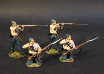 Four Infantry Firing and Loading Set #2, 11th Regiment New York Volunteer Infantry, The First Battle of Bull Run, 1861, American Civil War--four figures--RE-RELEASED. #0