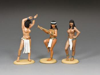 The New Kingdom Dance Troupe--three female Egyptian figures #0