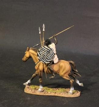 Numidian Light Cavalry spear & shield (black & white stripes), The Numidians, Armies and Enemies of Ancient Rome--single mounted figure #0
