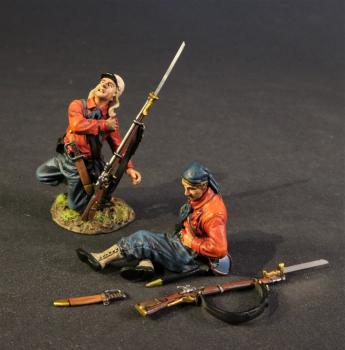 Two Wounded Infantry, 11th Regiment New York Volunteer Infantry, The First Battle of Bull Run, 1861, The American Civil War, 1861-1865--two figures and accessories #0