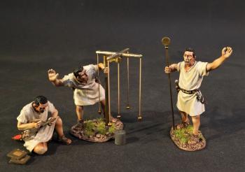 Roman Gromatici (White)--Roman Marching Camp Diorama Scenery--three figures and accessories #0