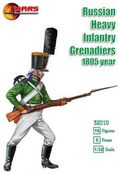Russian Heavy Infantry Grenadiers, 1805--16 figures in 8 poses--FOUR IN STOCK. #0