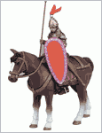 Image of Mounted Boyar Knight, XIII Century--single mounted figure--RETIRED--LAST THREE!!