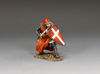 Crouching Crusader Knight with Sword--single figure #0