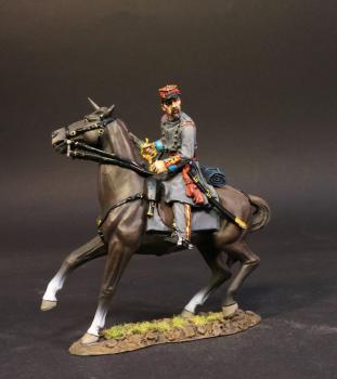 Lt. Col. Noah L. Farnham, 11th Regiment New York Volunteer Infantry, the First Battle of Bull Run, 1861, ACW--single mounted figure #0