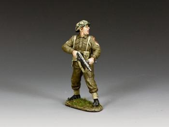 The Shouting Sergeant, 1st Bttn. of The South Lancashire Rgt., 3rd Inf. Div. (grass base)--single WWII British figure #5