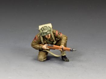 ‘Crouching Rifleman’ with No base--single WWII British Tommy figure #0