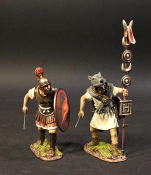 Centurion and Signifer (red shield), The Roman Army of the Mid Republic, Armies and Enemies of Ancient Rome--two figures #11
