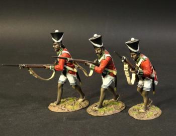 Three Sepoy Advancing, 2/12th Madras Native Infantry, The Battle of Assaye, 1803, Wellington in India--three figures #0