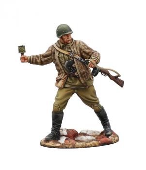 Russian Infantry with PPSH41 Throwing Grenade--single figure--RETIRED--LAST TWO!! #0