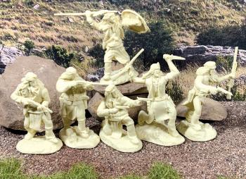 Image of Apaches Set #2--12 Figures in 6 poses (Cream) 