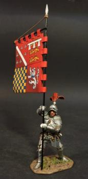 Standard Bearer, The Retinue of Sir Thomas Howard of Ashwell Thorpe, Earl of Surrey, The Battle of Bosworth Field, 1485, The Wars of the Roses, 1455-1487—single figure and standard #0