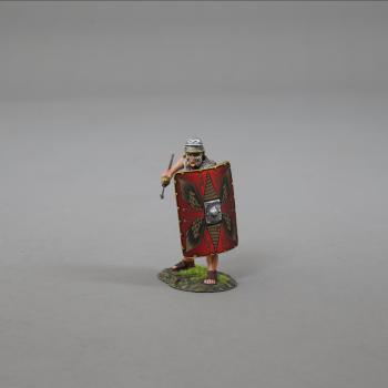 Legionnaire Defending with Pilum (red shield)--single Roman Legionnaire figure #0