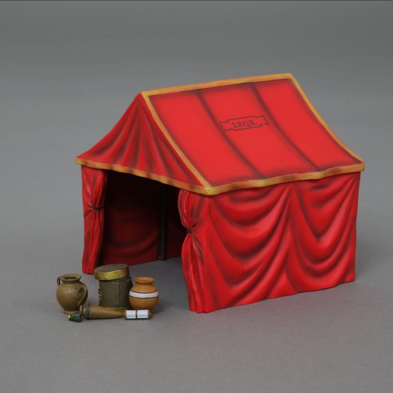 Roman Officer's Tent and pots--11.2cm x 11.5cm x 11.2 cm--RETIRED--LAST THREE!! #2