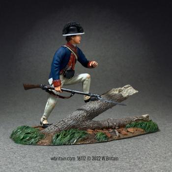 Image of Legion of the United States (Wayne’s Legion) Infantryman Advancing over Fallen Timber, 1794--single figure