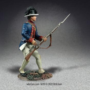 Image of Legion of the United States (Wayne’s Legion) Infantryman Advancing Loading, 1794--single figure