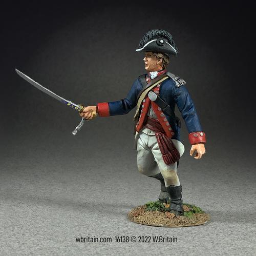 Legion of the United States Infantry Officer Advancing, 1794--single figure #1