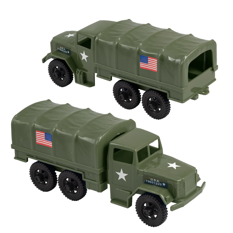 TimMee Plastic Army Men Trucks--M34 Deuce and a Half Cargo Vehicles (OD Green) #1