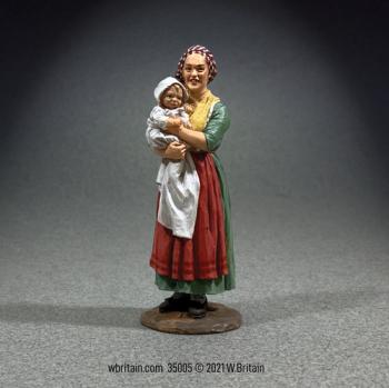 Image of "Rachael" Young Woman with Baby, 1795-1820--single figure with baby
