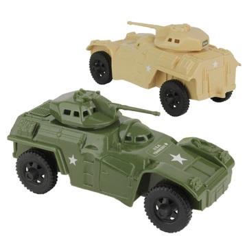 TimMee Plastic Recon Patrol Armored Cars--two plastic army men scout vehicles (OD Green and Tan) #5