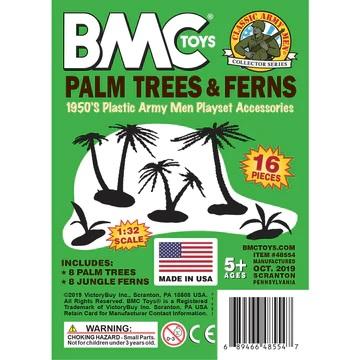 BMC Classic Marx Palm Trees & Jungle Ferns--16 piece plastic playset accessories #1