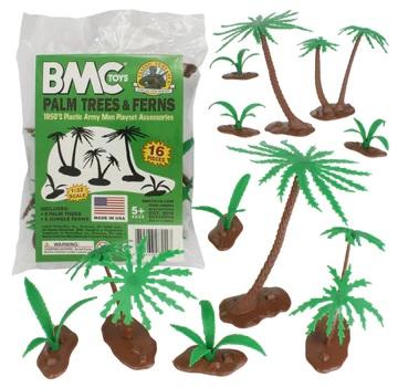 BMC Classic Marx Palm Trees & Jungle Ferns--16 piece plastic playset accessories #2