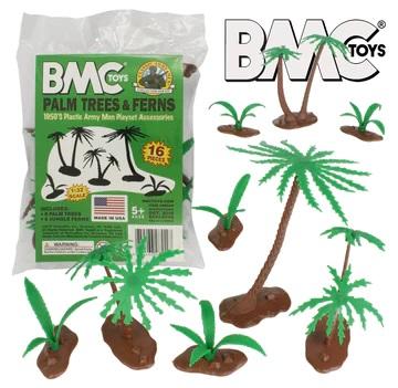 BMC Classic Marx Palm Trees & Jungle Ferns--16 piece plastic playset accessories #4