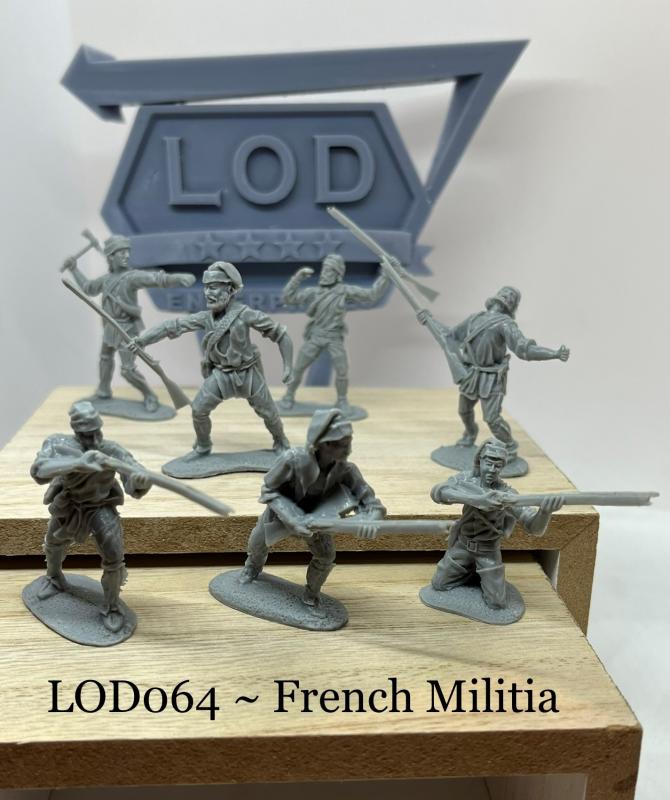 French Militia--seven figures in seven poses  #1