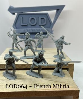 Image of French Militia--seven figures in seven poses 