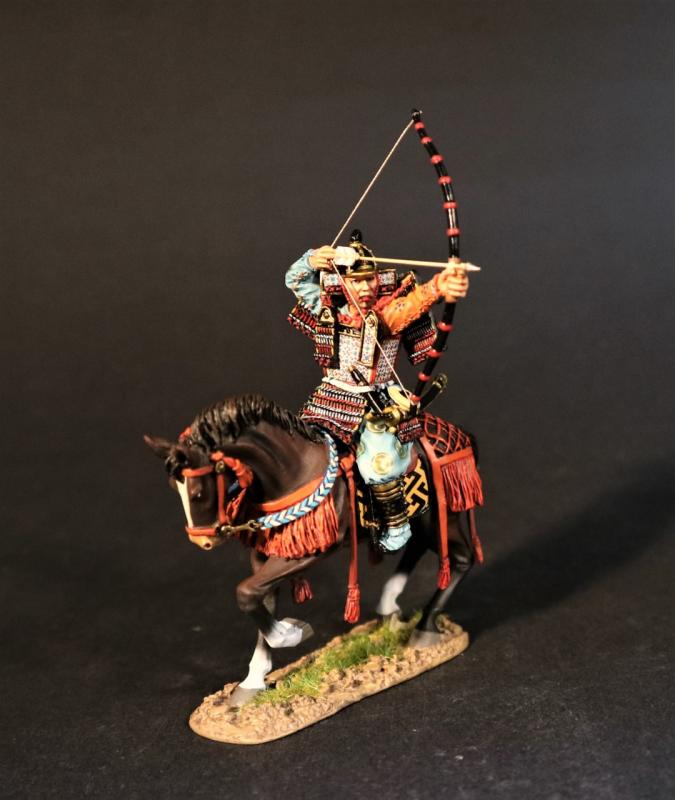 Samurai Horse Archer (red armor), The Minamoto Clan, The Gempei War, 1180-1185--single mounted figure #1