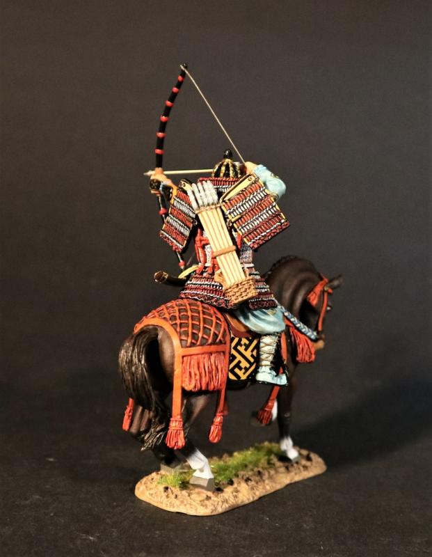 Samurai Horse Archer (red armor), The Minamoto Clan, The Gempei War, 1180-1185--single mounted figure #2