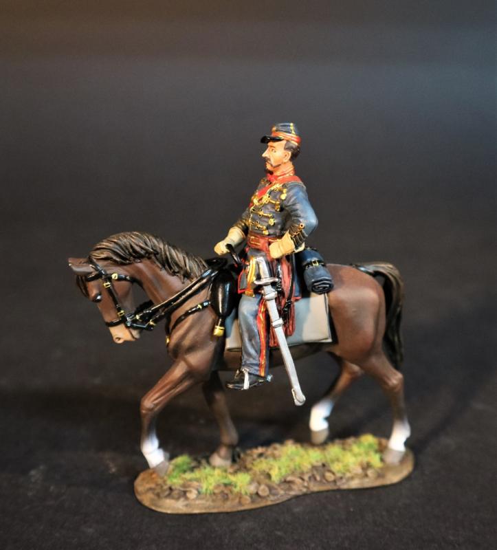 Colonel Frederick George D’Utassy, The 39th New York Volunteer Infantry Regiment, The First Battle of Bull Run, 1861, The ACW--single mounted figure #1
