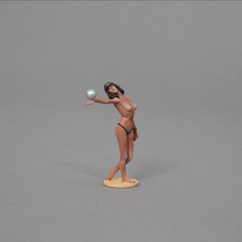 Egyptian Female Dancer with a Silver Ball--single figure -- TEN IN STOCK! #1
