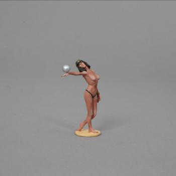 Egyptian Female Dancer with a Silver Ball--single figure--RETIRED--LAST SEVEN!! #0