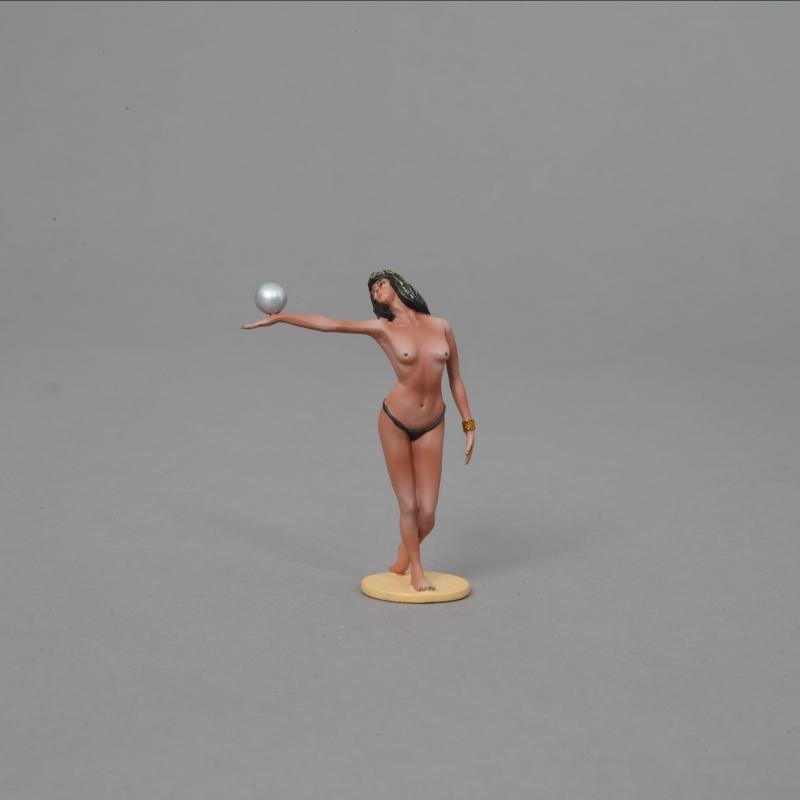 Egyptian Female Dancer with a Silver Ball--single figure -- TEN IN STOCK! #2
