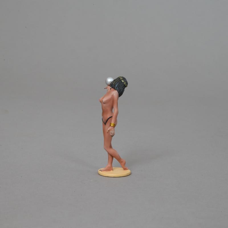Egyptian Female Dancer with a Silver Ball--single figure -- TEN IN STOCK! #3