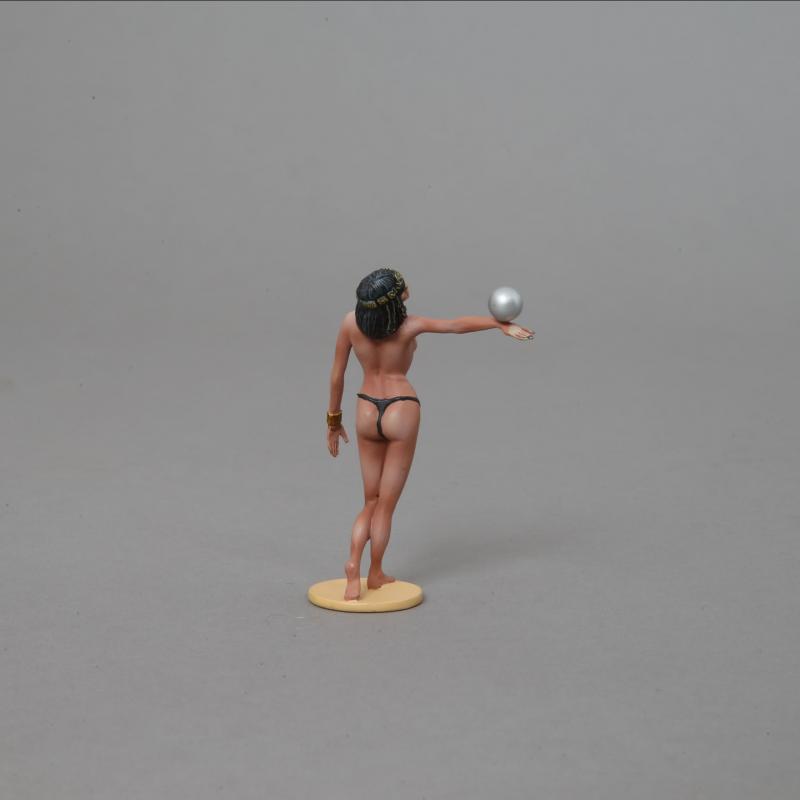 Egyptian Female Dancer with a Silver Ball--single figure -- TEN IN STOCK! #5