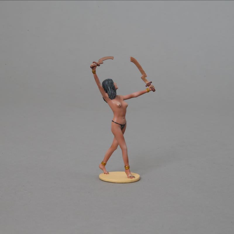 Egyptian Female Sword Dancer #2--single figure with two swords--TEN IN STOCK. #2