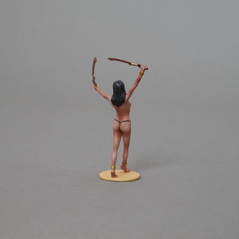 Egyptian Female Sword Dancer #2--single figure with two swords--TEN IN STOCK. #3