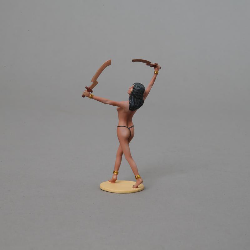 Egyptian Female Sword Dancer #2--single figure with two swords--TEN IN STOCK. #4