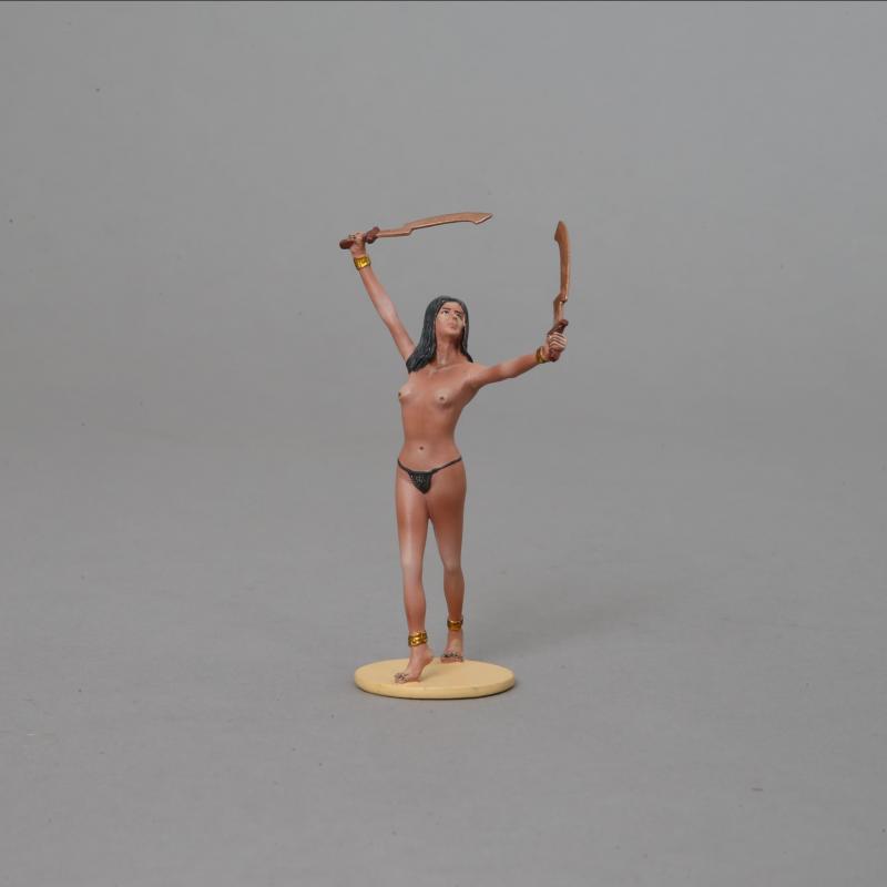 Egyptian Female Sword Dancer #2--single figure with two swords--TEN IN STOCK. #5