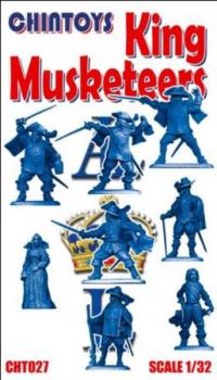 The King's Musketeers--8 figures in 8 poses  (Brown plastic--AWAITING RESTOCK. #0
