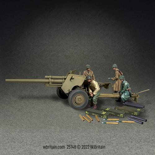 "Holding the Line"--U.S. M5, 3-Inch Anti-Tank Gun--cannon, four figures, & accessories--15 pieces #1