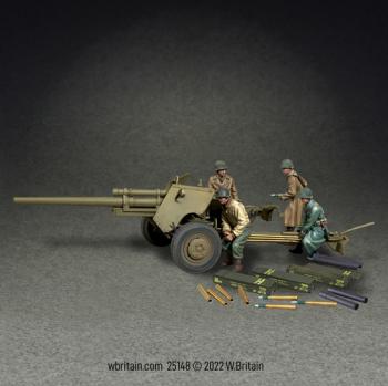 Image of "Holding the Line"--U.S. M5, 3-Inch Anti-Tank Gun--cannon, four figures, & accessories--15 pieces