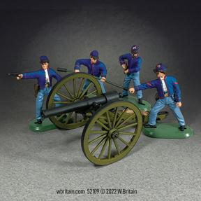 10 Pound Parrott Cannon with 4 Union Artillery Crew--cannon and four figures #2