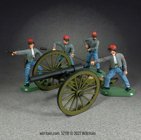 10 Pound Parrott Cannon with 4 Confederate Artillery Crew--cannon and four figures #2