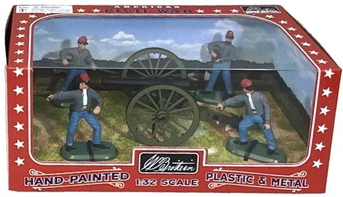 10 Pound Parrott Cannon with 4 Confederate Artillery Crew--cannon and four figures #1