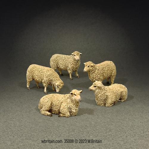 Flock of Sheep--five animal figures #1