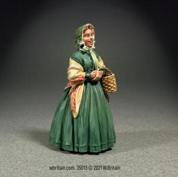 Image of Betsy Going to Market, 1860's Woman--single figure